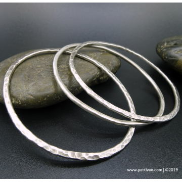 Set of 3 Sterling Silver Bangles