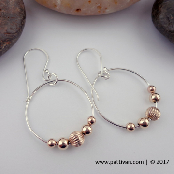Sterling Silver and Gold Earrings