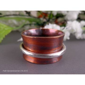 Mixed Metal Spinner Ring