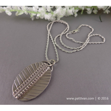 Patterned Sterling Silver Pendant