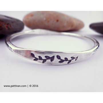 Stamped Sterling Silver Bangle