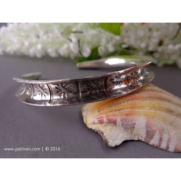 Stamped Sterling Silver Anticlastic Cuff