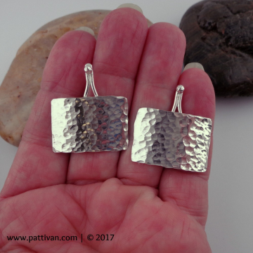 Hammered Sterling Silver Post Style Earrings