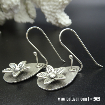 Sterling Silver 3D Flower EArrings