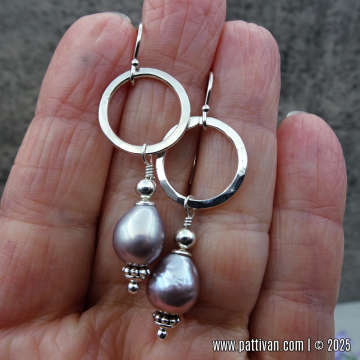 Sterling Silver and Edison Pearl Earrings