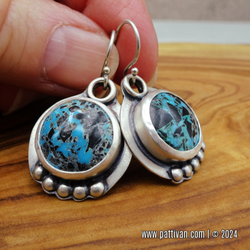 Sterling Silver and Yungai Turquoise Earrings