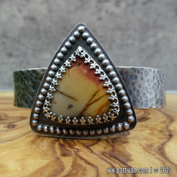 Sterling Silver Cuff with Picture Jasper