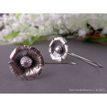 Sterling Silver Flower Earrings
