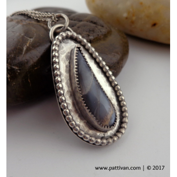 Sterling Silver and Moonstone Pendant Necklace