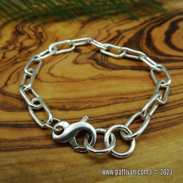 Sterling Silver Paperclip Chain Bracelet