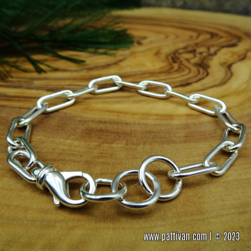 Sterling Silver Paperclip Chain Bracelet
