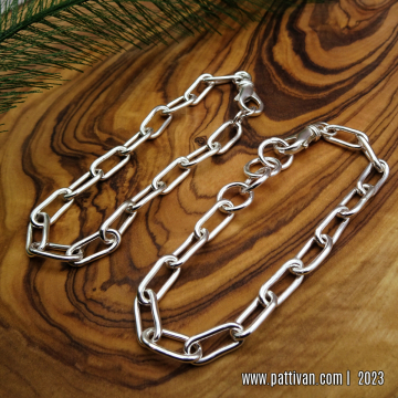 Sterling Silver Paperclip Chain Bracelets