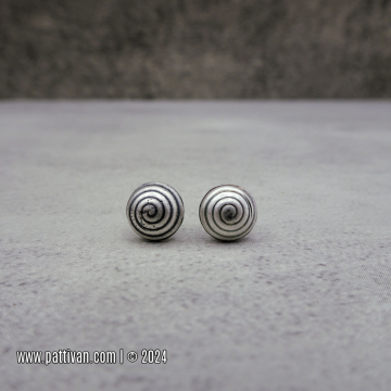 Sterling Silver Studs with Swirly Pattern