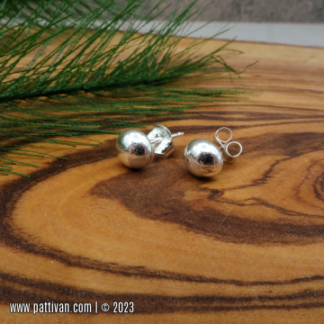 6mm Sterling Silver Stud Earrings