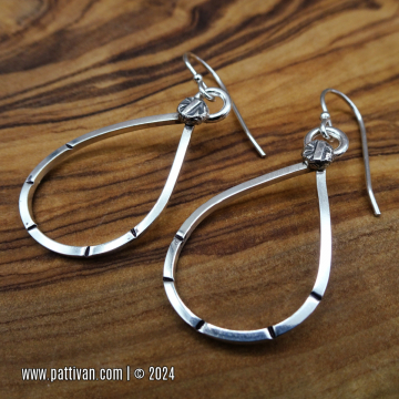 Handcrafted Sterling Silver Tear Drop Earrings