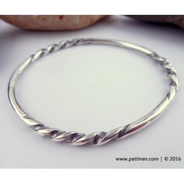 Twisted Sterling Silver Bangle