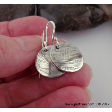 Tiny Sterling Silver Disc Earrings