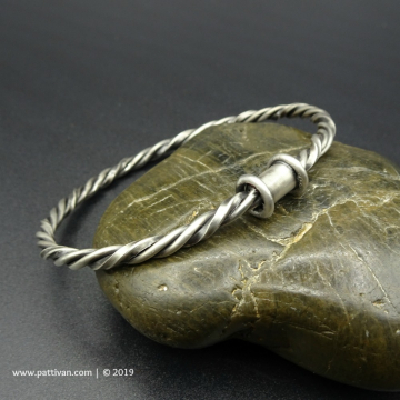 Triple Twisted Sterling Silver Bangle