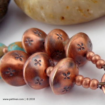 Handmade Copper Hollow Beads