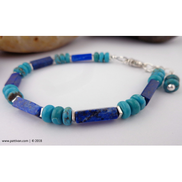Turquoise and Lapis Lazuli Bracelet