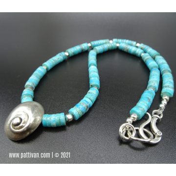 Turquoise and Sterling Silver Necklace
