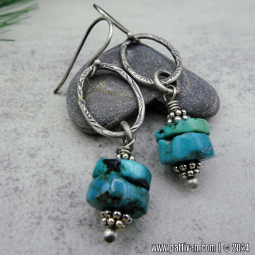 Turquoise and Sterling Silver Drops