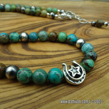Hubei Turquoise and Sterling Silver Necklace