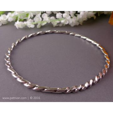 Twisted Sterling Silver Bangle