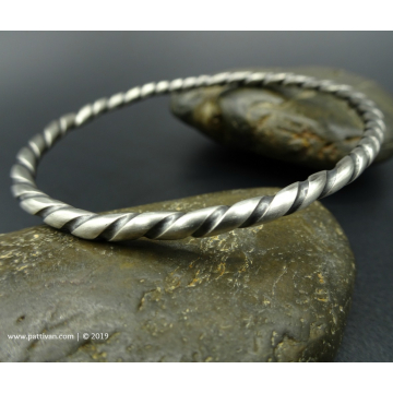 Twisted Sterling Silver Bangle